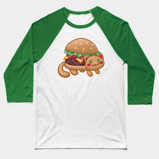Burger Cat (Catfood Series) Baseball T-Shirt